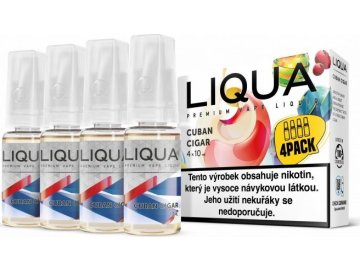 Liquid LIQUA CZ Elements 4Pack Cuban Cigar tobacco 4x10ml-6mg (Kubánský doutník)
