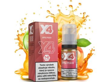 liquid x4 bar juice jablko a broskev apple peach 10ml 10mg