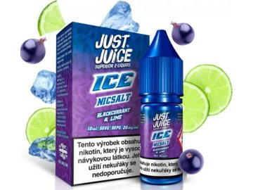 liquid just juice salt ice blackcurrant lime 10ml 11mg