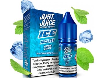 liquid just juice salt ice pure mint 10ml 20mg