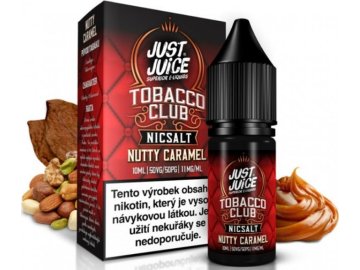 liquid just juice salt tobacco nutty caramel 10ml 11mg