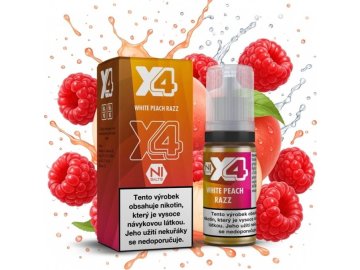 liquid x4 bar juice broskev a malina white peach razz 10ml 10mg
