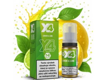 liquid x4 bar juice citron a limetka lemon and lime 10ml 10mg