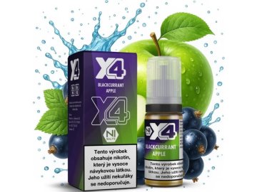 liquid x4 bar juice cerny rybiz a jablko blackcurrant apple 10ml 10mg