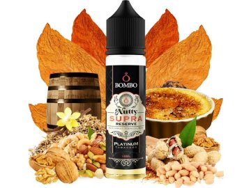 prichut bombo platinum tobaccos sv 15ml nutty supra reserve tabak s karamelem a oriskovym maslem