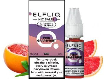 liquid elfliq nic salt pink grapefruit 10ml 10mg