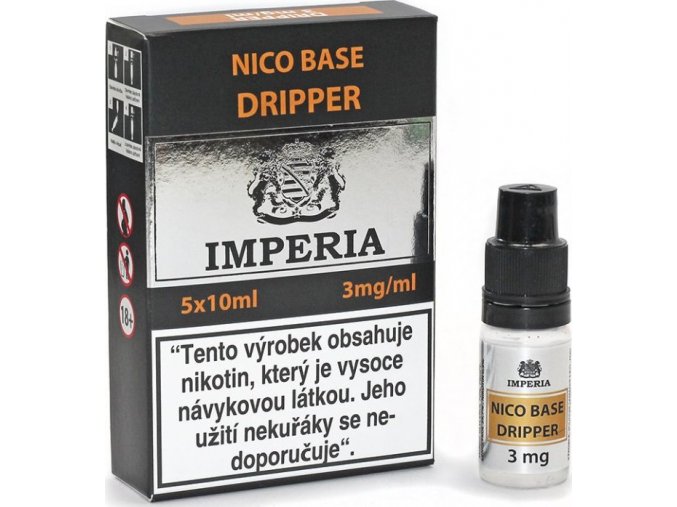 Nikotinová báze CZ IMPERIA Dripper 5x10ml PG30-VG70 3mg