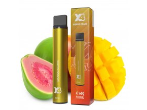 x4 bar zero mango a guava mango guava jednorazova e cigareta bez nikotinu