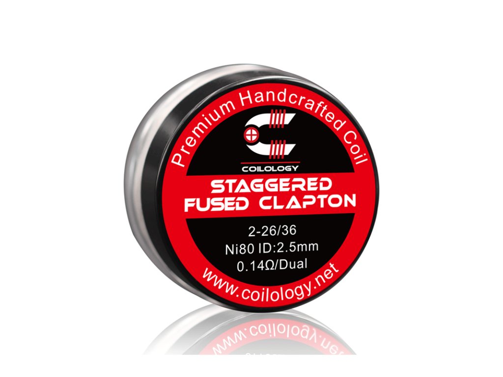 Předmotané spirálky Coilology Staggered Fused Clapton Ni80 (0,14ohm) (2ks)