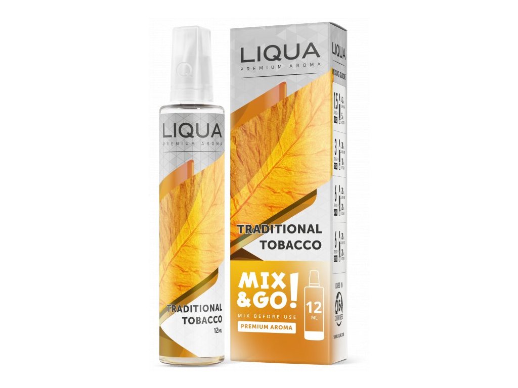 Příchuť Liqua Mix&Go 12ml Traditional Tobacco