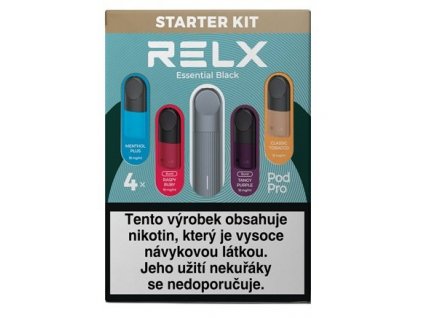 RELX Essential elektronická cigareta 350mAh Black Starter Kit