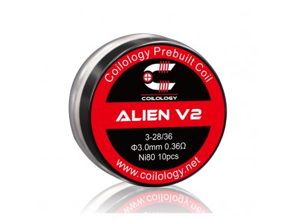Předmotané spirálky Coilology Alien V2 Ni80 (0,36ohm) (10ks)
