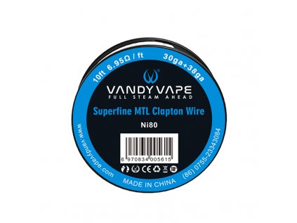 Ni80 Superfine MTL Clapton - odporový drát 30GA + 38GA - Vandy Vape (3m)