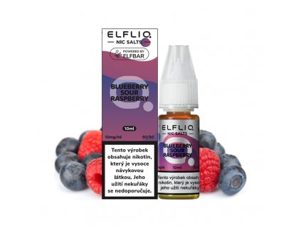 E-liquid Elfliq Salt 10ml Blueberry Sour Raspberry (Borůvka a malina)