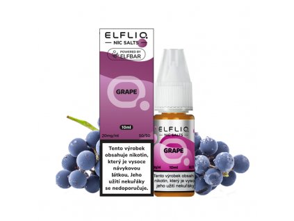 E-liquid Elfliq Salt 10ml Grape (Hroznové víno)