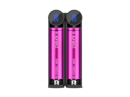 Multifunkční USB nabíječka baterií - Efest Slim K2 (1A) (Černá)