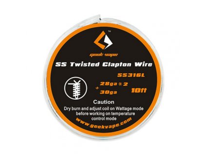 Twisted Clapton SS316 - odporový drát 2x 28GA + 30GA (3m) - GeekVape