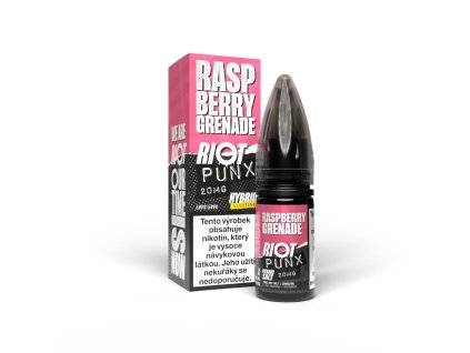 E-liquid Riot Hybrid Salt Raspberry Grenade (Malinová limonáda) 10ml