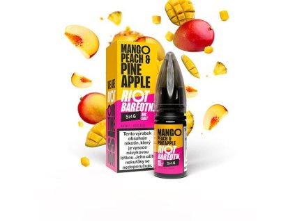 Riot BAR EDTN Salt Mango Peach Pineapple (Mango, broskev a ananas) 10ml