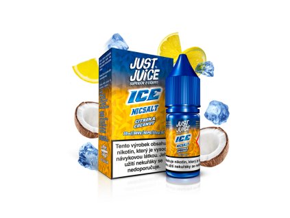 Just Juice Salt ICE Citron & Coconut (Ledový citron & kokos) 10ml