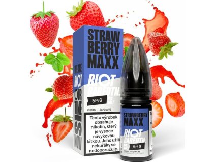 Riot BAR EDTN Salt Strawberry Maxx (Jahodový energiťák) 10ml