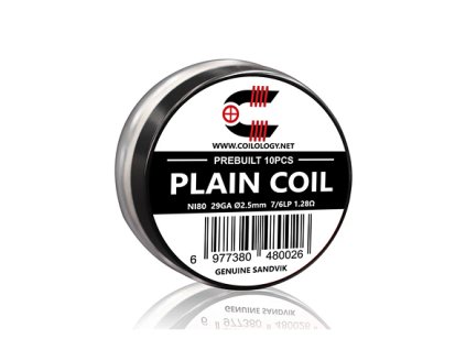 Předmotané spirálky Coilology Sandvik Plain Coil Ni80 (10ks) odpor 1,28ohm