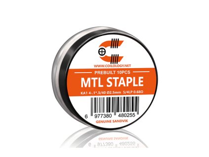 Předmotané spirálky Coilology Sandvik MTL Staple Kanthal A1 (10ks) odpor 0,68ohm