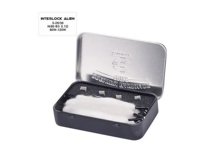 Předmotané spirálky Coilology Handcrafted Sandvik Interlock Alien Ni80 (4ks) odpor 0,2ohm
