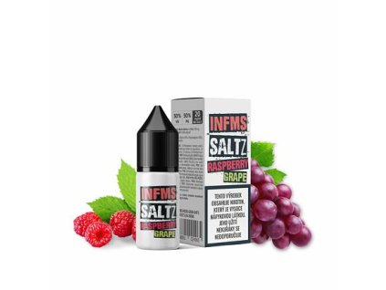Infamous Saltz Raspberry Grape (Malina a hroznové víno) 10ml intenzita nikotinu 20mg