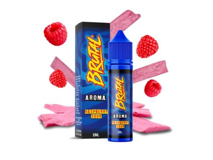 Příchuť Brutal S&V: Raspberry Sour (Žvýkací malinová tyčinka) objem 10ml kolek Q (Objem 10ml)
