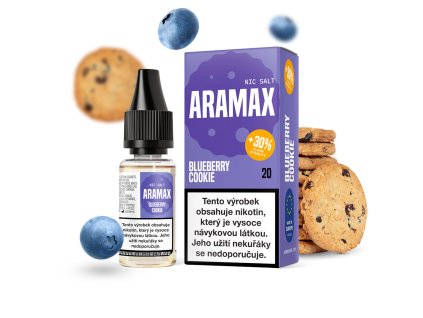 Aramax Salt Blueberry Cookie (Borůvková sušenka) 10ml intenzita nikotinu 20mg kolek R (Intenzita nikotinu 20mg)