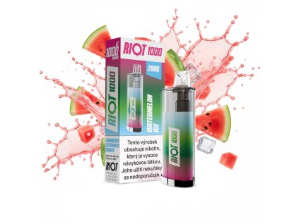 RIOT 1000 Disposable Pod Kit (Watermelon Ice) intenzita nikotinu 20mg
