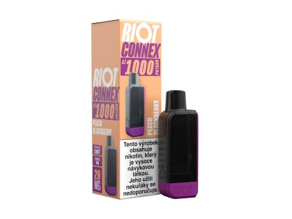 RIOT Connex 1000 předplněná kapsle (Peach Blackberry) 1ks (Intenzita nikotinu 20mg)
