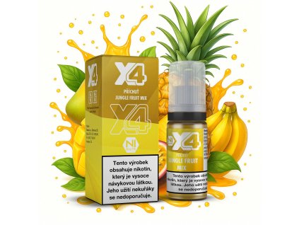 X4 Bar Juice Jungle Fruit Mix (Exotická ovocná směs) 10ml (Intenzita nikotinu 10mg)