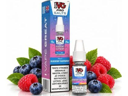 Liquid IVG Pro Salts Blueberry Raspberry 10ml (Obsah nikotinu 20mg)