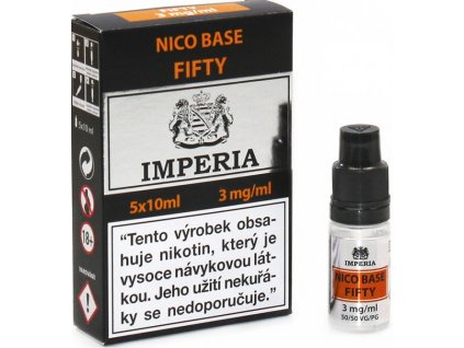 nikotinova baze cz imperia 5x10ml pg50 vg50 3mg