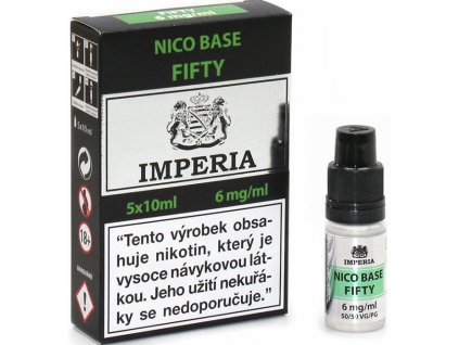 nikotinova baze cz imperia 5x10ml pg50 vg50 6mg