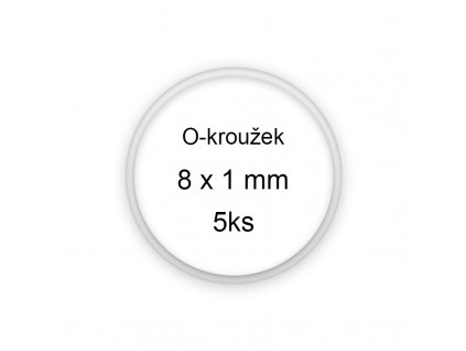 Sada O-kroužků / těsnění 8x1 mm (5ks)