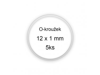 Sada O-kroužků / těsnění 12x1 mm (5ks)