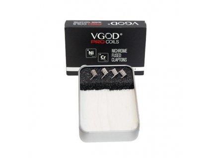 Set 2v1: VGOD ProCoils 4x Ni80 Fused Clapton spirálky + vata