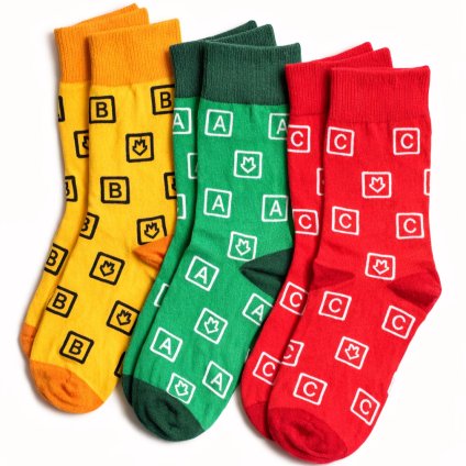 Ponožky - METRO PRAHA 3 ks (A, B, C)