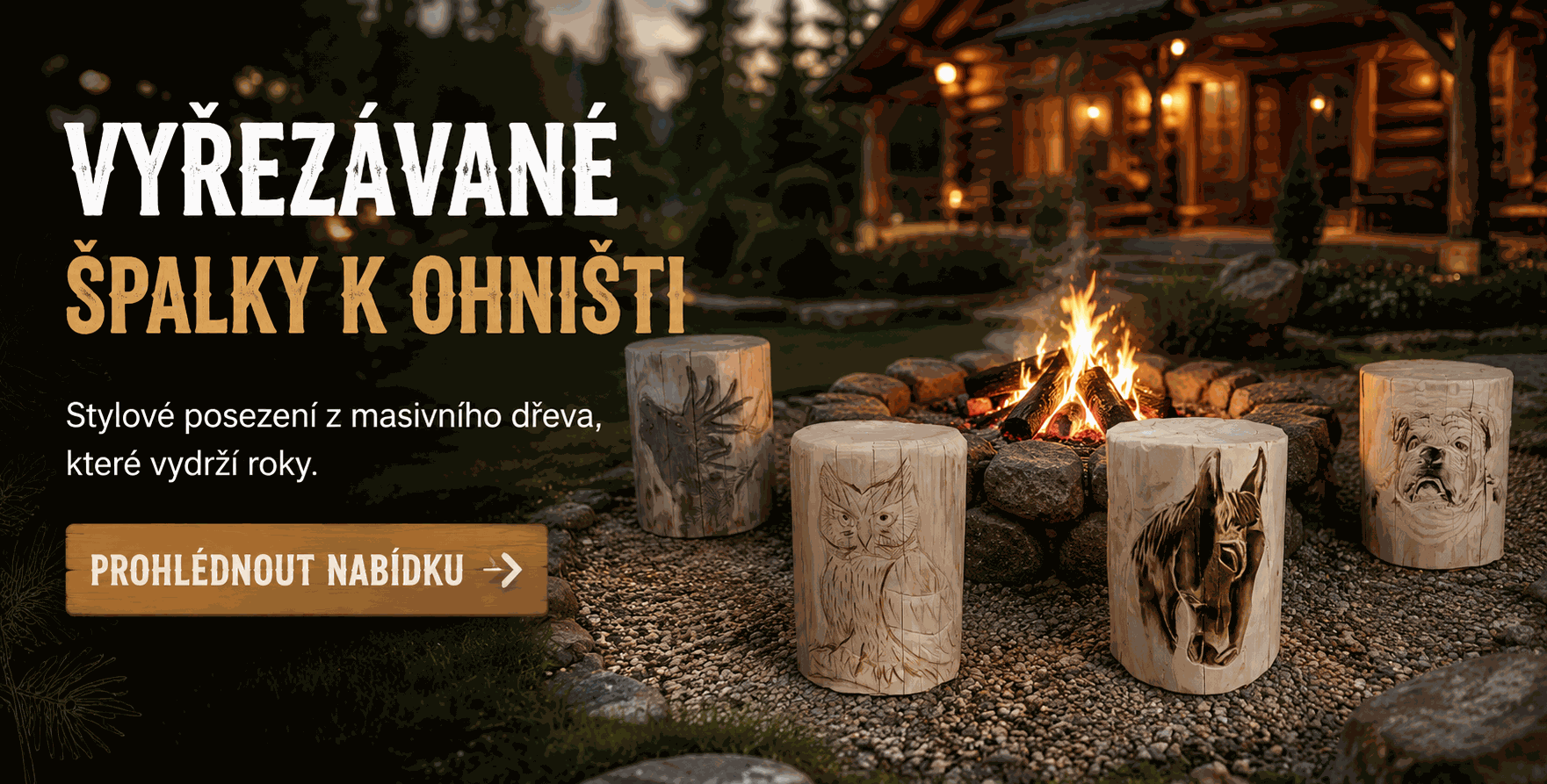 špalky k ohništi