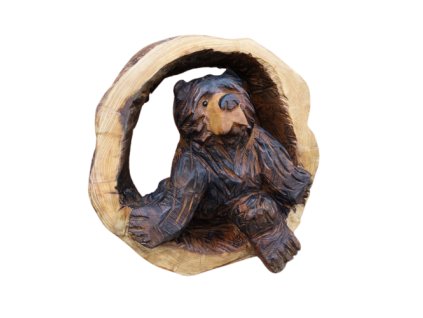 Dřevěná socha, Medvěd v kmeni