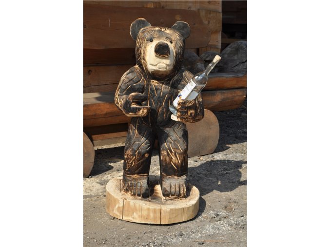 Vítací medvěd dřevěná socha