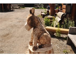 Osel, dřevěná socha