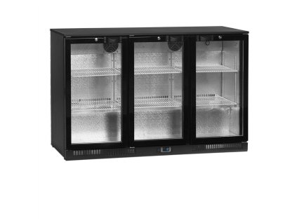 TEFCOLD DB 300 H-3 - Minibar prosklené křídlové dveře, černá