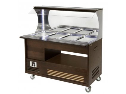 SALÁTOVÝ BAR PŘÍSTĚNNÝ CHLADÍCÍ SBM 40 F - WENGE + Cashback - dodatečná sleva 5% po registraci