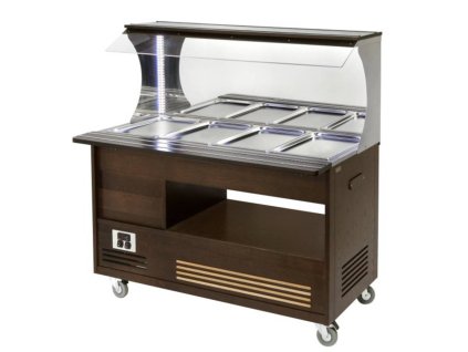 SALÁTOVÝ BAR PŘÍSTĚNNÝ VYHŘÍVANÝ SBM 40 C - WENGE + Cashback - dodatečná sleva 5% po registraci