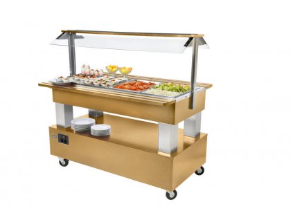 SALÁTOVÝ BAR STŘEDOVÝ VYHŘÍVANÝ SB 60 C - SVĚTLÝ DUB