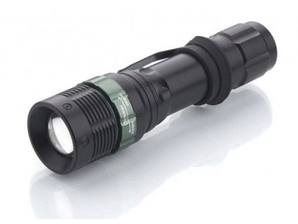 Solight kovová svítilna, 3W CREE LED, černá, fokus, 3x AAA